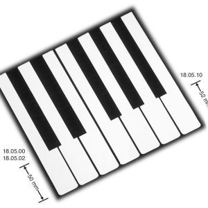 Placi claviatura fara fronturi 52mm alb